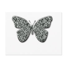 Papillon noir et blanc élégant