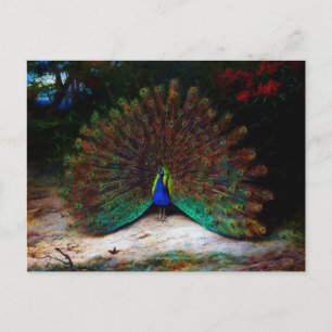 Carte Postale Papillon Peacock et Peacock