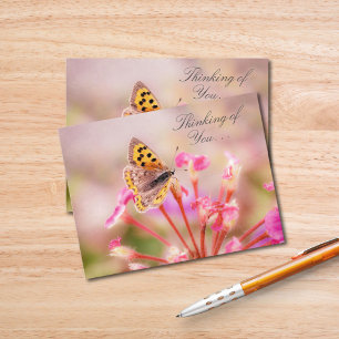 Carte Postale Papillon Pensant à Vous