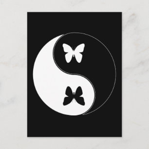 Carte Postale Papillon Yin Yang