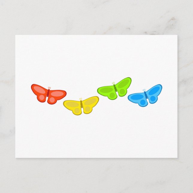 Carte Postale Papillons (Devant)