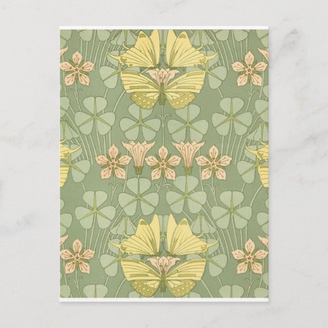 Carte Postale Papillons Art nouveau (Devant)