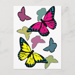 Carte Postale Papillons aux couleurs vives