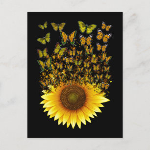 Carte Postale Papillons de tournesol Femmes Filles Papillon flor