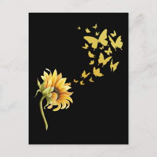 Carte Postale Papillons de tournesol Positivité Papillon