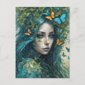 Carte Postale Papillons et bleus série 3