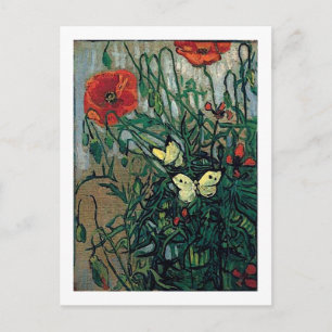 Carte Postale Papillons et papillons Van Gogh Art