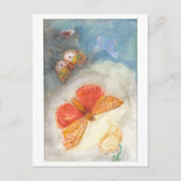 Papillons et peinture à la fleur par Redon