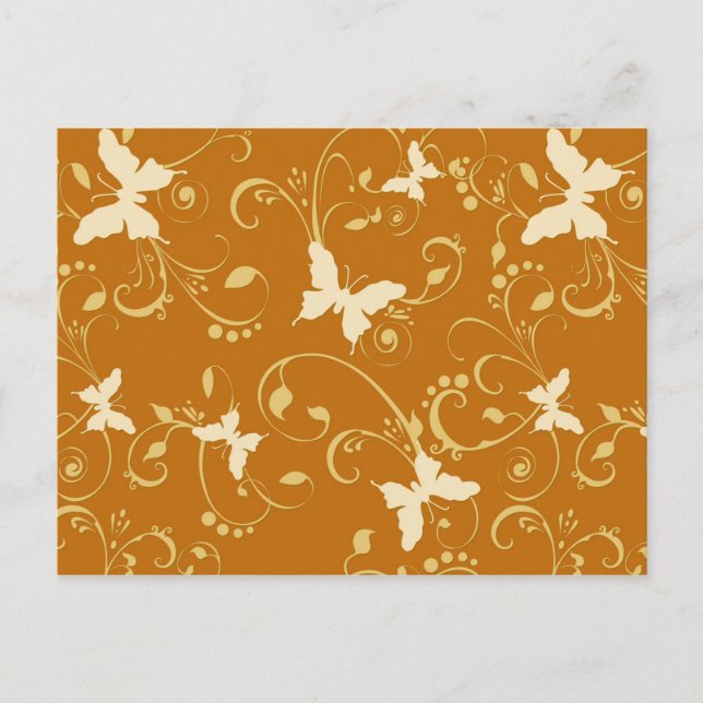 Carte Postale Papillons Floral 10% de réduction (Devant)