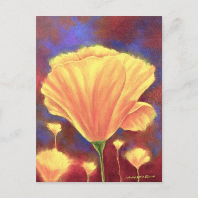 Carte Postale Papillons Jaunes Peinture Art - Multi (Devant)
