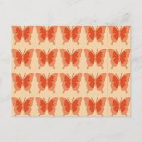 Papillons, orange sur un arrière - plan pastel ora