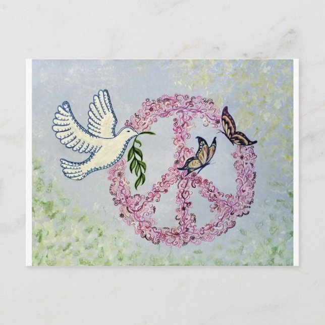 Carte Postale Papillons Peace Dove (Devant)