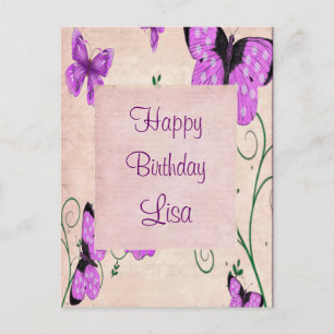 Carte Postale Papillons pourpres
