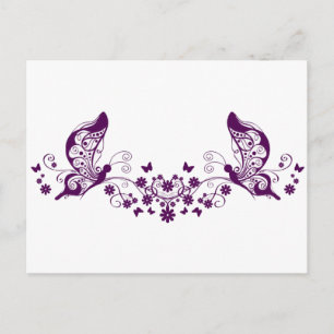 Carte Postale Papillons pourpres