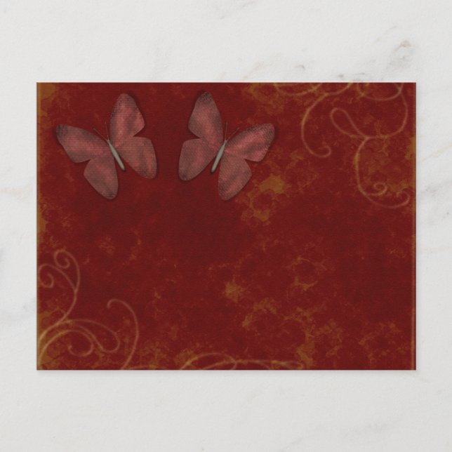 Carte postale Papillons rouille (Devant)