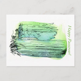 Carte Postale Pâque, Quand on ne peut pas être ensemble Green Fo