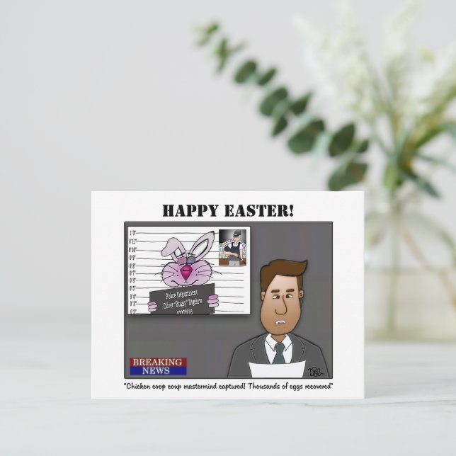 Carte postale Pâques Coup de poule Coop (Debout devant)