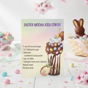 Carte Postale Pâques Mocha Boisson de café Mocha Recette