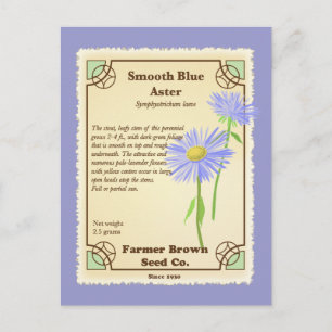 Carte Postale Paquet de semences Blue Aster