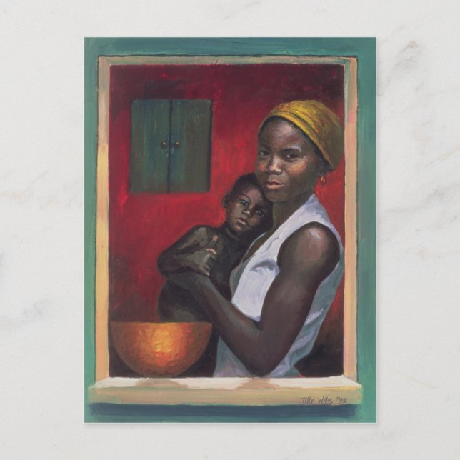 Carte Postale Par la fenêtre 1992 (Devant)