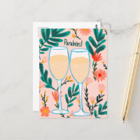Parabens Vin mousseux Champagne Floral Félicitatio