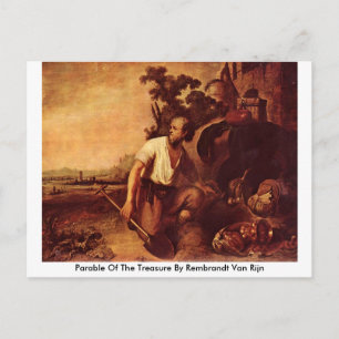 Carte Postale Parabole Du Trésor De Rembrandt Van Rijn