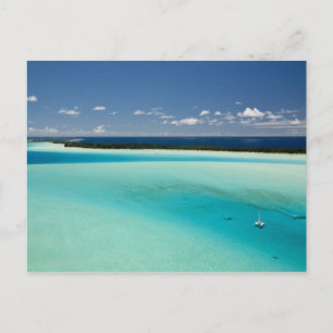 Carte Postale Parachute ascensionnel sur la belle lagune de Bora