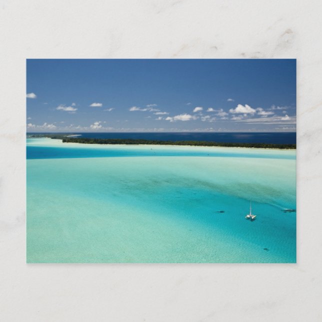 Carte Postale Parachute ascensionnel sur la belle lagune de Bora (Devant)