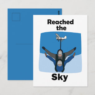 Carte Postale Parachutisme Atteint Le Ciel Anniversaire Parachut