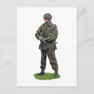 Carte Postale Parachutiste britannique 2ème guerre mondiale