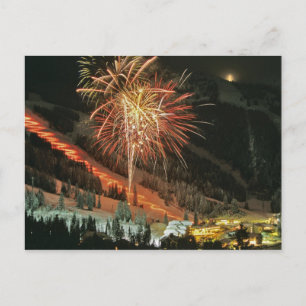 Carte Postale Parade aux feux d'artifice en hiver