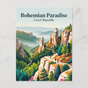 Carte Postale Paradis bohémien République tchèque