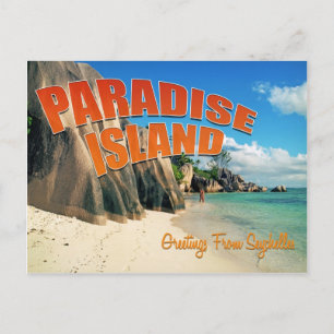 Carte Postale paradis des Seychelles
