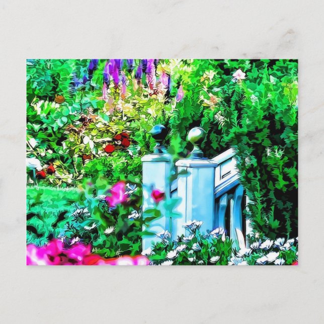 Carte Postale Paradis du jardin des fleurs (Devant)
