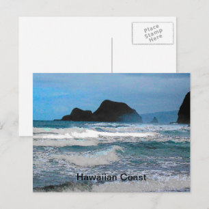 Carte Postale Paradis tropical océanique de la côte hawaïenne