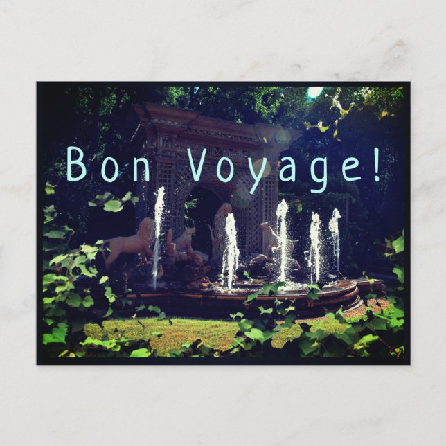 Carte Postale Paradis vert loin, loin Bon Voyage  (Devant)