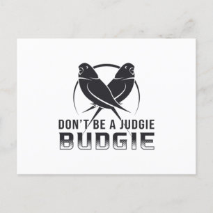 Carte Postale Parakeet Lover Judgie Budgie Budgerigar Animaux