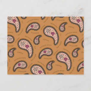 Carte Postale Paramecia Paisley Biologie Personnalisable Latte M