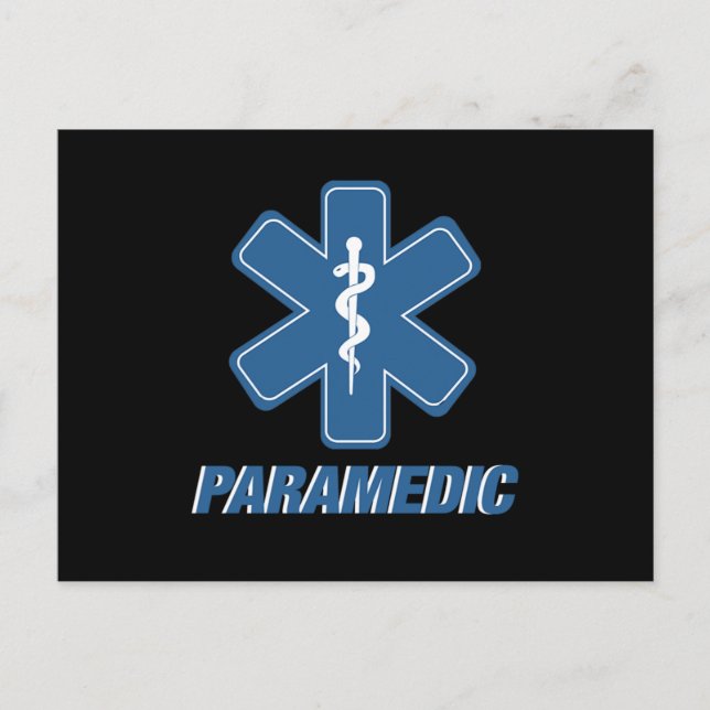 Carte Postale Paramètre EMS EMT Ambulance Medicine First Aid Gif (Devant)