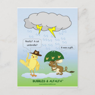 Carte postale parapluie