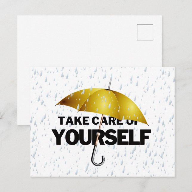 Carte Postale Parapluie (Devant / Derrière)