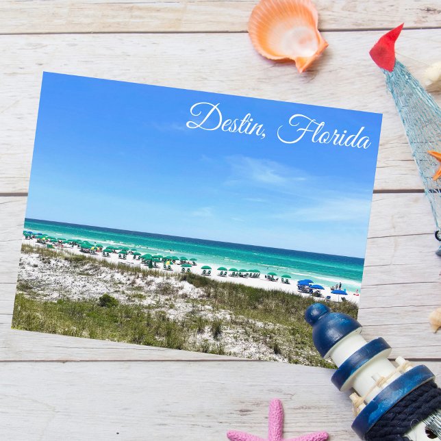 Carte Postale Parapluies de plage de la côte de Destin Floride P (Créateur téléchargé)