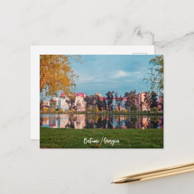 Carte Postale Parc à Batumi (Devant/Arrière en situation)