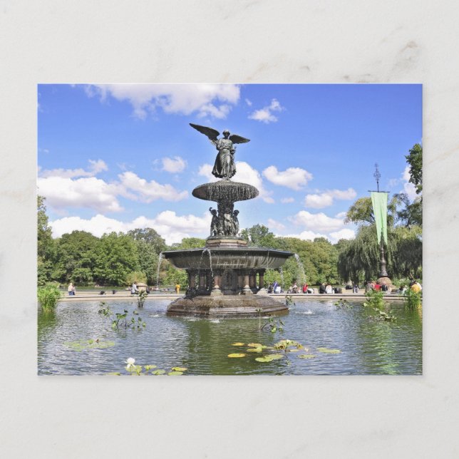 Carte Postale Parc central de Bethesda "Ange des Eaux", New York (Devant)