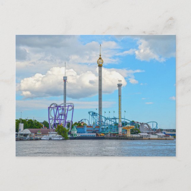Carte Postale Parc d'attractions Grona Lund, Stockholm, Suède (Devant)