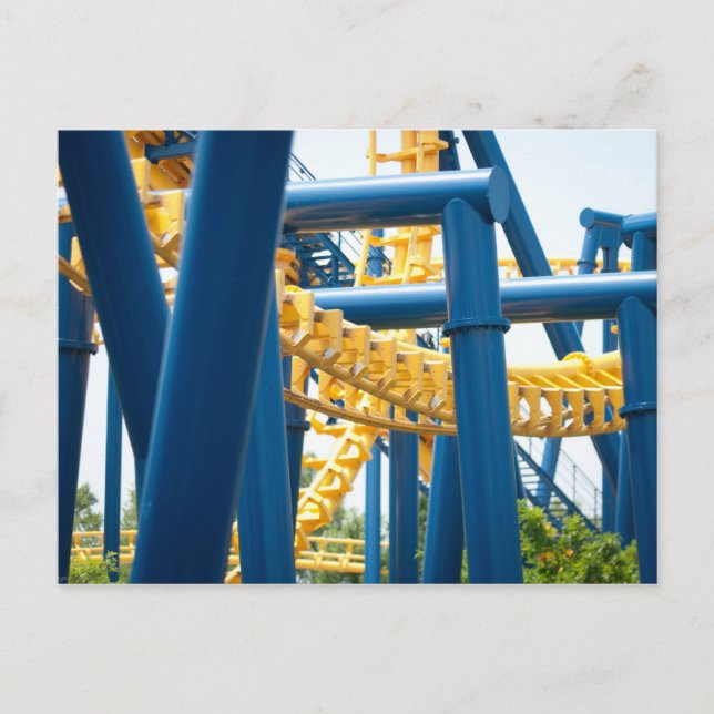 Carte Postale parc d'attractions roller dessous de verre (Devant)