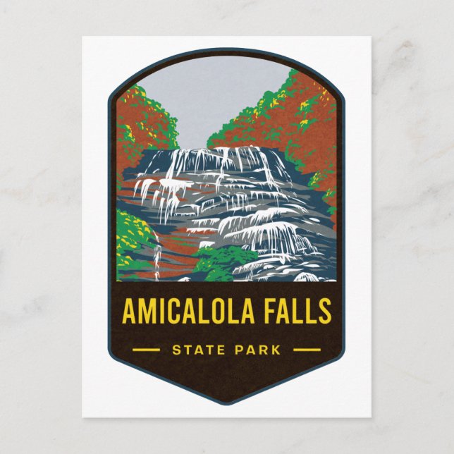 Carte Postale Parc d'état d'Amicalola Falls (Devant)
