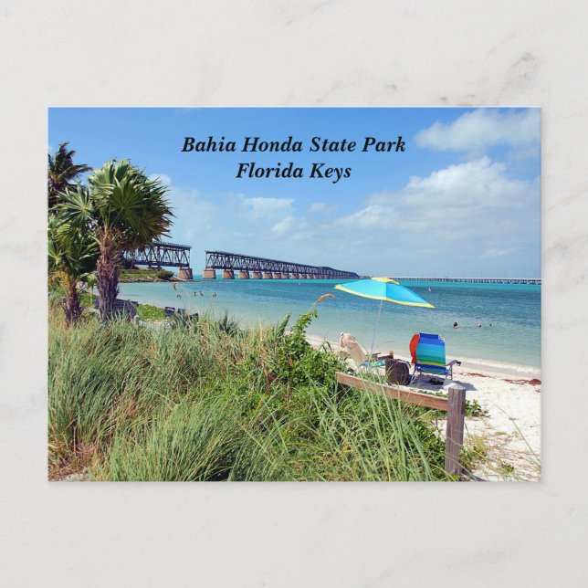 Carte Postale Parc d'état de Bahia Honda Floride Keys (Devant)