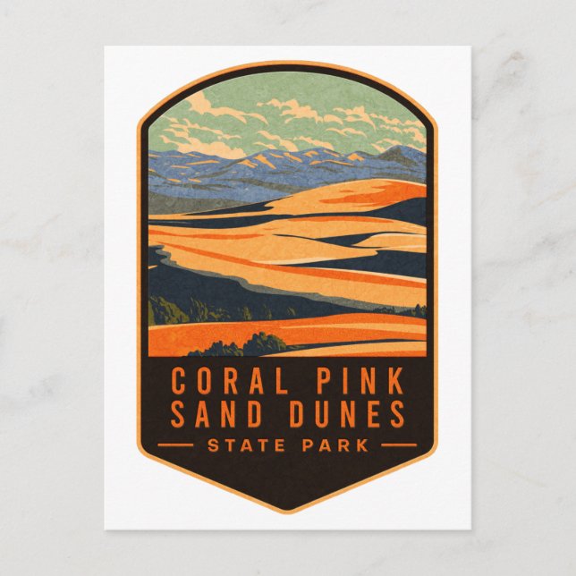 Carte Postale Parc d'État de Coral Pink (Devant)