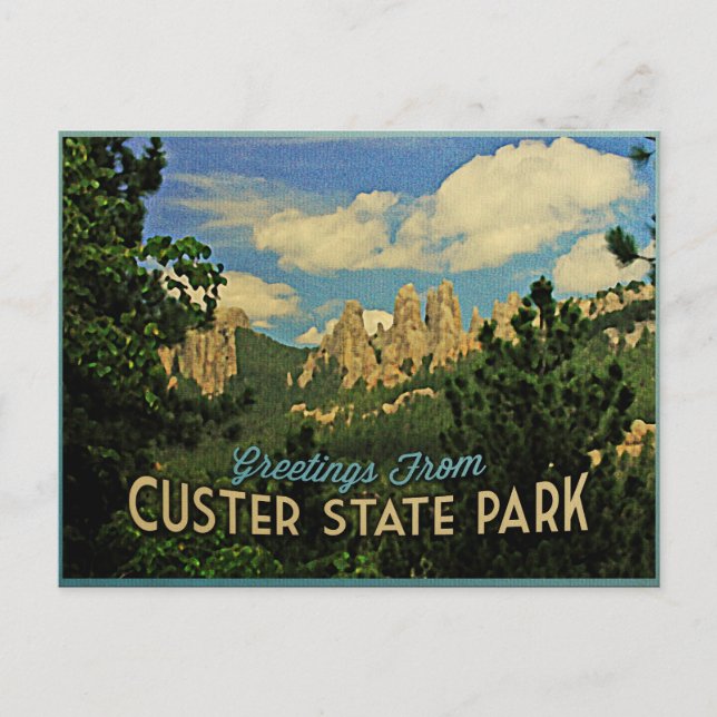 Carte Postale Parc d'état de Custer (Devant)